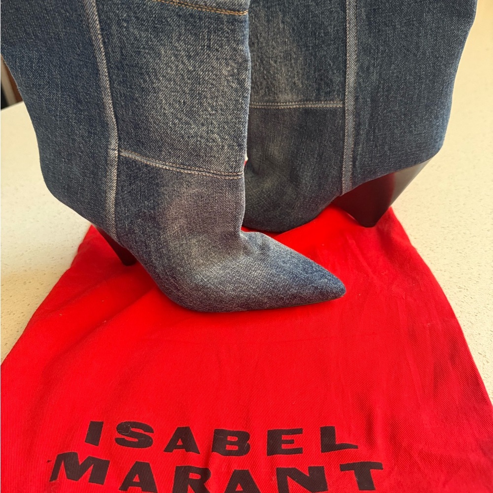 Isabel Marant Blue Denim Heels